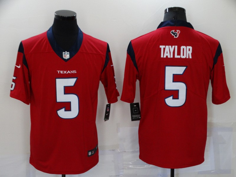 Men's Houston Texans Tyrod Taylor 5 Nike Red Vapor Limited Jersey