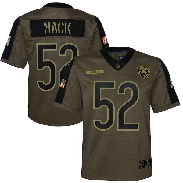 Youth Chicago Bears Khalil Mack Nike Olive 2021 Salute To Servic