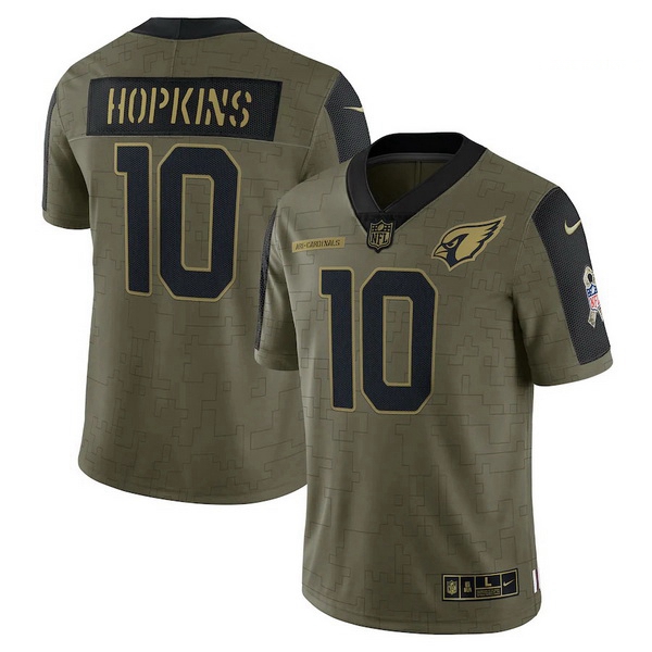 Men's Arizona Cardinals DeAndre Hopkins Nike Olive 2021 Salute To Service Limited Player Jersey