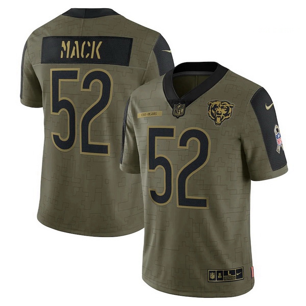 Men's Chicago Bears Khalil Mack Nike Olive 2021 Salute To Servic