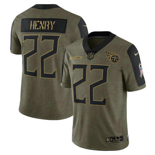 Men's Tennessee Titans Derrick Henry Nike Olive 2021 Salute To S