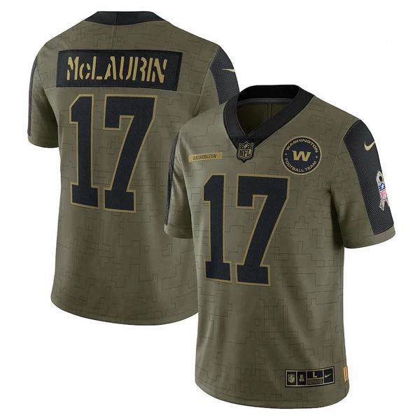 Men's Washington Football Team Terry McLaurin Nike Olive 2021 Salute To Service Limited Player Jerse