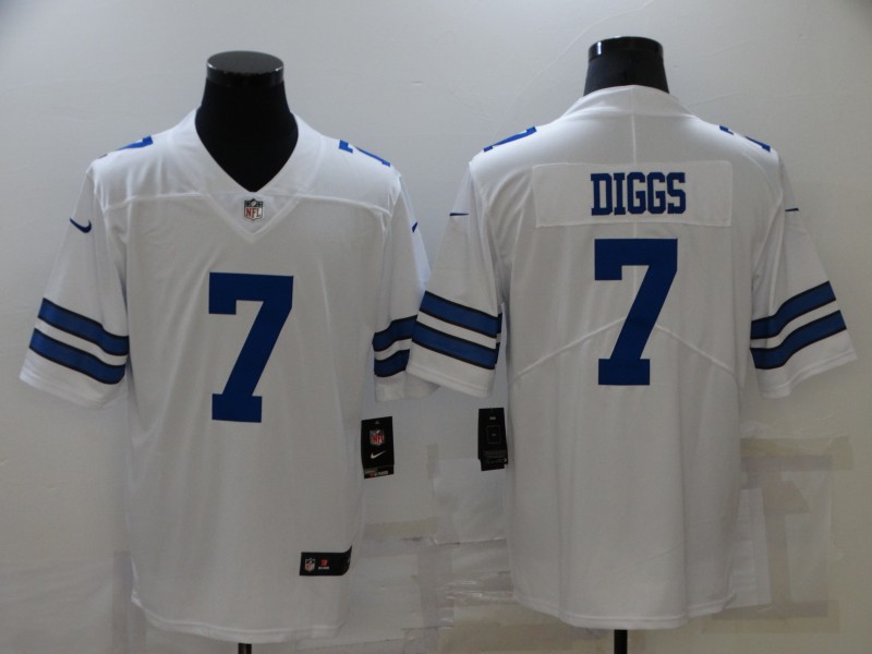 Men Nike Dallas Cowboys Trevon Diggs #7 White Vapor Limited Jersey