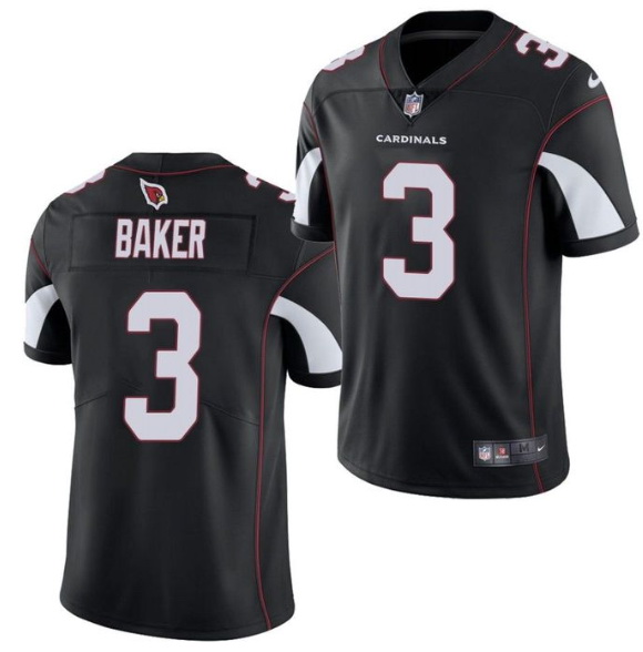 Men Arizona Cardinals 3 Budda Baker Black Vapor Untouchable Limited Stitched Jersey