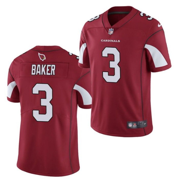 Men Arizona Cardinals 3 Budda Baker Red Vapor Untouchable Limited Stitched Jersey