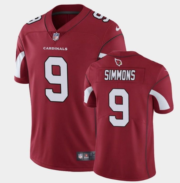 Men Arizona Cardinals 9 Isaiah Simmons Red Vapor Untouchable Limited Stitched Jersey