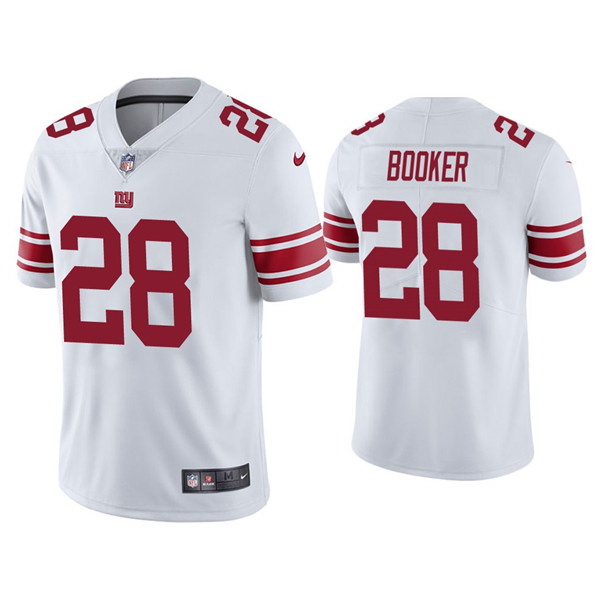 Men New York Giants 28 Devontae Booker White Vapor Untouchable Limited Stitched Jersey