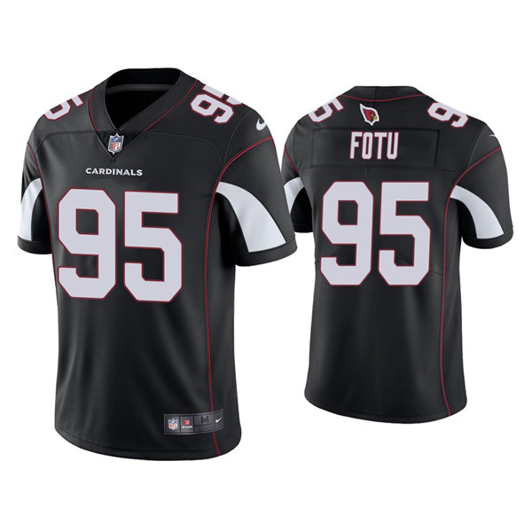 Men Arizona Cardinals 95 Leki Fotu Black Vapor Untouchable Limited Stitched Jersey