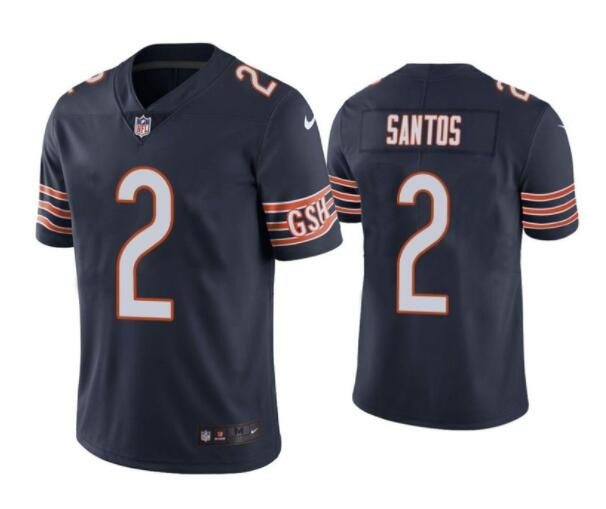 Men Chicago Bears 2 Cairo Santos Navy Vapor Untouchable Limited Stitched Jersey