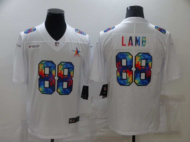 Men Dallas Cowboys 88 CeeDee Lamb Multi Color White 2020 NFL Crucial Catch Vapor Untouchable Nike Li