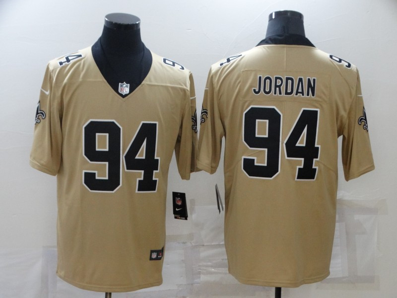 Men New Orleans Saints 94 Cameron Jordan Gold 2019 Inverted Legend Stitched NFL Nike Limited Jersey