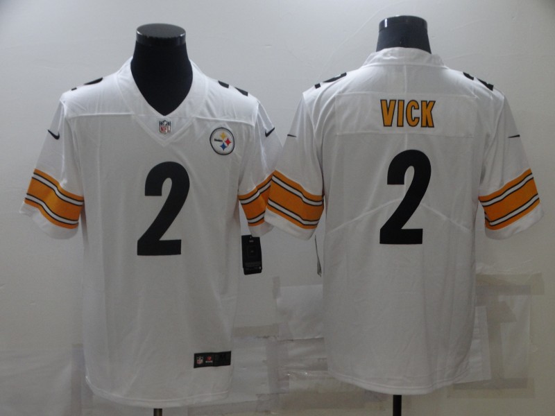 Men Pittsburgh Steelers 2 Mike Vick White 2021 Vapor Untouchable Stitched NFL Nike Limited Jersey