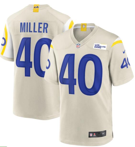 Men Los Angeles Rams Von Miller 40 Game Stitched NFL Jersey