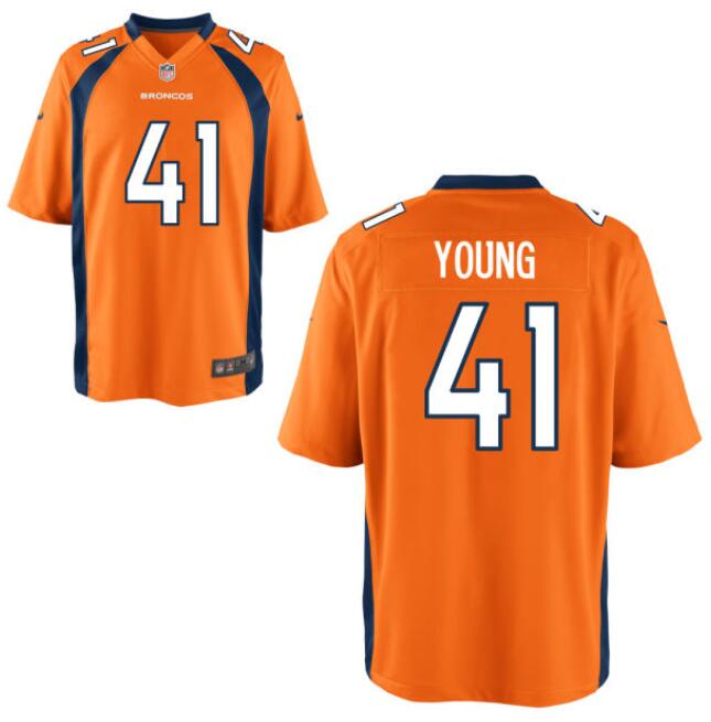 Men Nike Denver Broncos Kenny Young 41 Orange Vapor Limited NFL Jersey