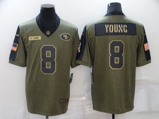 Men's Nike San Francisco 49ers Steve Young #8 2021 Salute To Service Limited Jersey