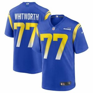 Men Nike Los Angeles Rams Andrew Whitworth #77 Blue Vapor Limited Stitched Jersey