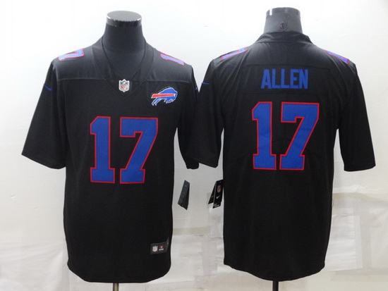 Men Buffalo Bills 17 Josh Allen Black Vapor Untouchable Limited Stitched Jersey