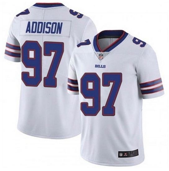 Men Buffalo Bills 97 Mario Addison White Vapor Untouchable Limited Stitched Jersey