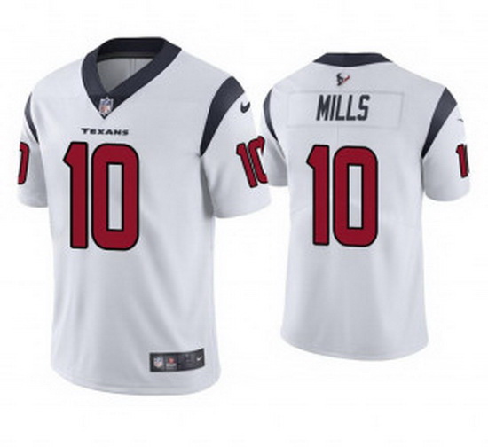 Men Houston Texans 10 Davis Mills White Vapor Untouchable Limited Stitched Jersey