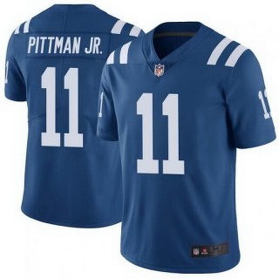 Men Indianapolis Colts 11 Michael Pittman Jr  Royal Limited Color Rush Vapor Untouchable Limited Sti