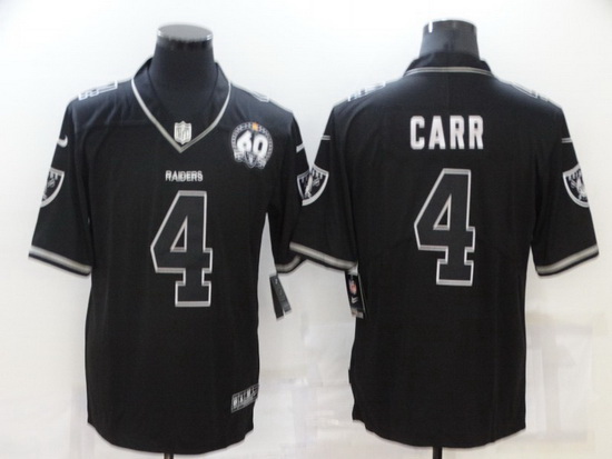 Men Las Vegas Raiders 4 Derek Carr Black Shadow Vapor Limited Stitched Jersey