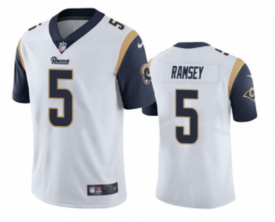 Men Los Angeles Rams 5 Jalen Los Angeles Ramsey White Vapor Untouchable Limited Stitched Jersey