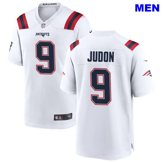 Men New England Patriots 9 Matt Judon White Away 2021 Vapor Limited Football Jersey