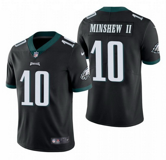 Men Philadelphia Eagles 10 Gardner Minshew II Black Vapor Untouchable Limited Stitched Jersey