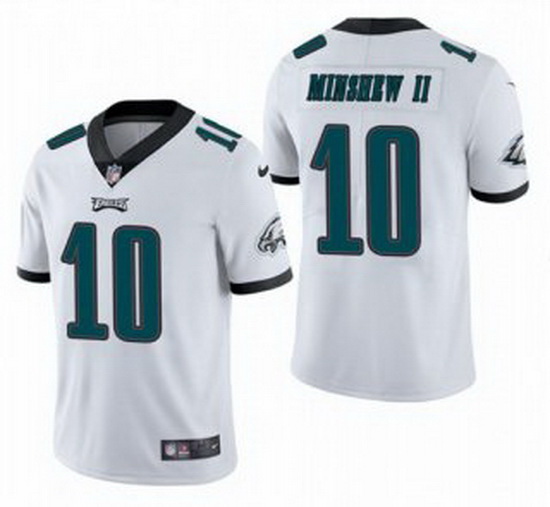 Men Philadelphia Eagles 10 Gardner Minshew II White Vapor Untouchable Limited Stitched Jersey