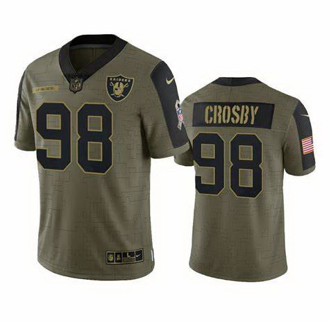 Men's Maxx Crosby Las Vegas Raiders 2021-22 Salute To Service Jersey