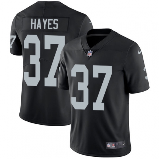 Men Las Vegas Raiders 37 Lester Hayes Black Vapor Limited Stitched Jersey