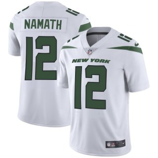 Men New York Jets 12 Joe Namath White 2019 Vapor Untouchable Limited Stitched Jersey