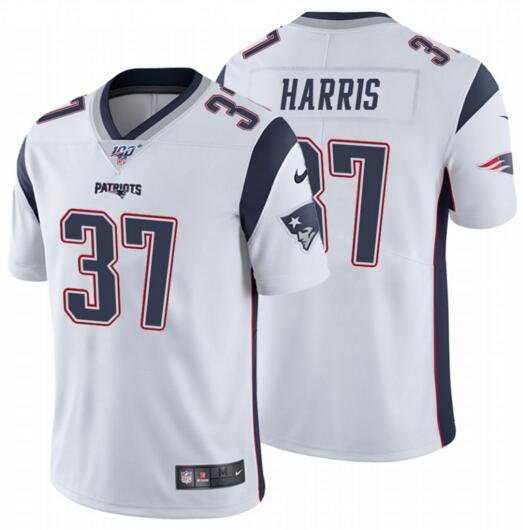 Nike New England Patriots 37 Damien Harris White 100th Season Vapor Untouchable Limited Jersey