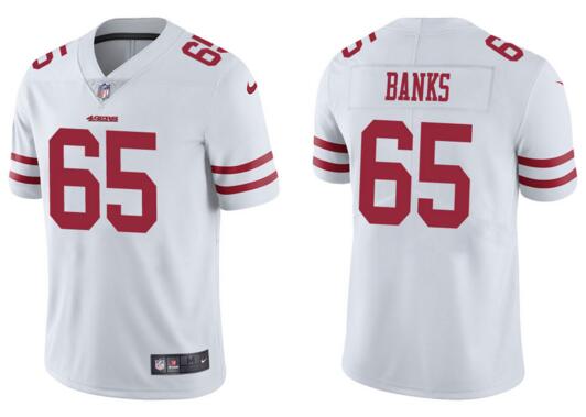 Nike San Francisco 49ers 65 Aaron Banks White Vapor Untouchable Limited Jersey