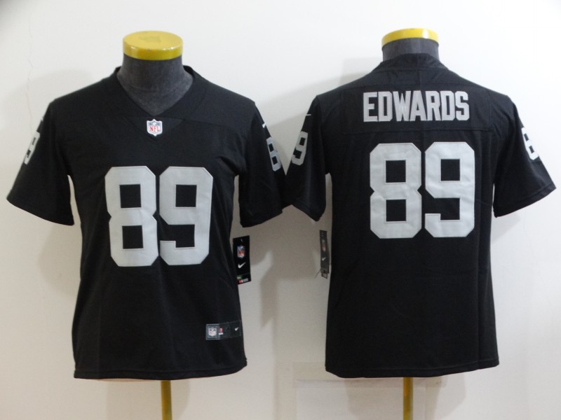 Women Las Vegas Raiders #89 Bryan Edwards Black Team Color Vapor Untouchable Limited Jersey