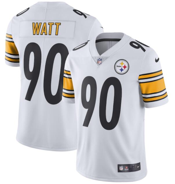 Mens Nike Pittsburgh Steelers 90 T J Watt Limited White Rush Vapor Untouchable NFL Jersey