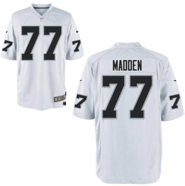 Men Las Vegas Raiders 77 John Madden White Vapor Limited Jersey