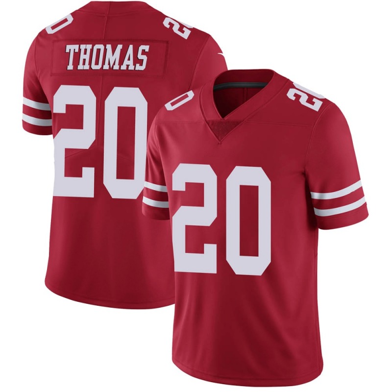 Men Sanfrancisco 49ers #20 Ambry Thomas Red Vapor Limited Jersey