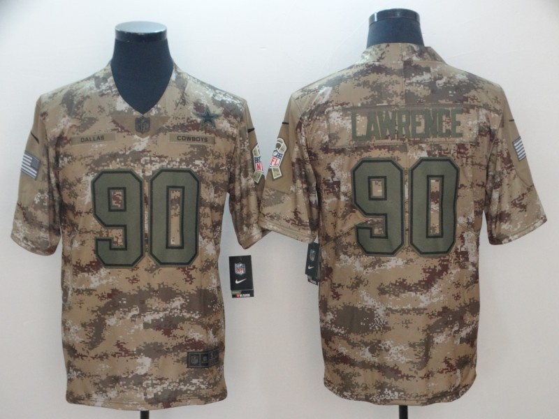 Men Dallas Cowboys 90 Demarcus Lawrence Nike Camo Salute to Service Stitched NFL Limited Jersey