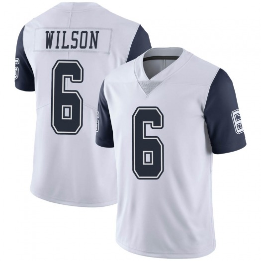 Men Dallas Cowboys 6 Donavan Wilson White Thanksgiving Limited Stitched Jersey