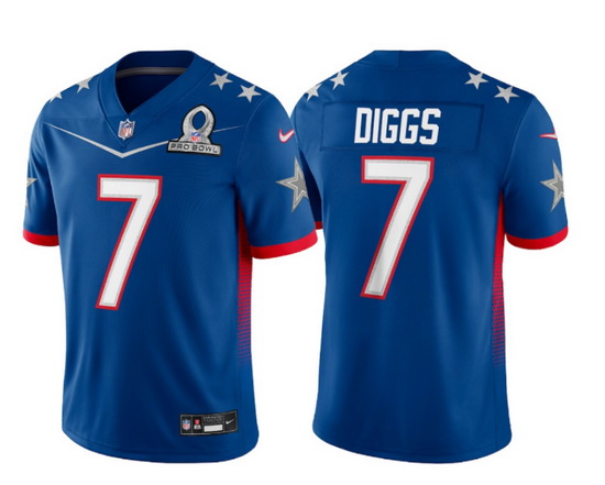 Men 2022 NFL Pro Bowl Dallas Cowboys #7 Trevon Diggs NFC Blue Jersey