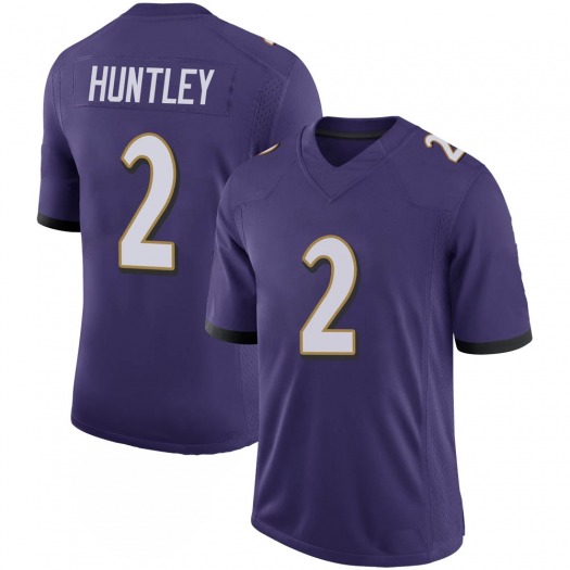 Men Nike Baltimore Ravens #2 Tyler Huntley Purple Vapor Untouchable Limited Jersey