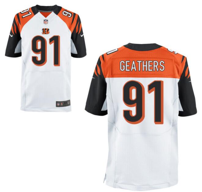 Men Nike Cincinnati Bengals #91 Robert Geathers White Untouchable Vapor Limited jersey