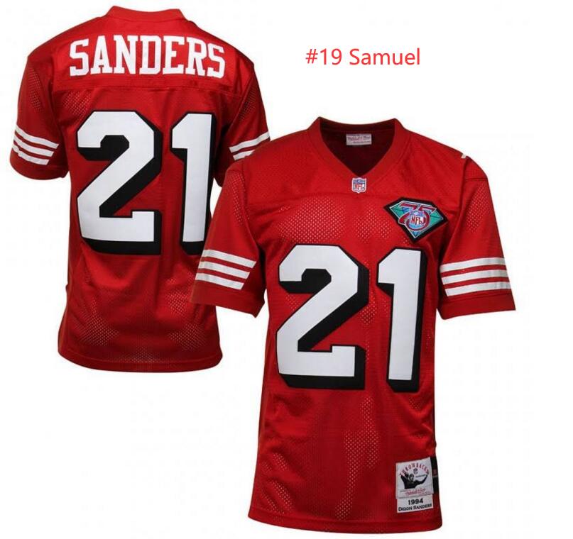 Women Nike San Francisco 49ers 19 Deebo Samuel Red Mitchell & Ness Throwback Limited Jersey