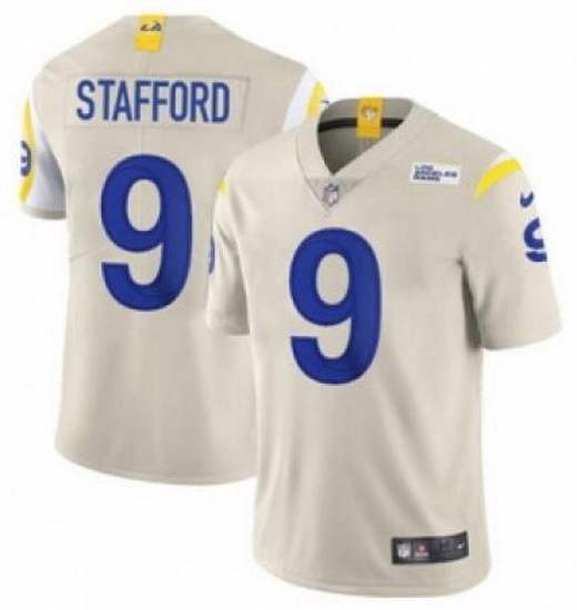 Youth Los Angeles Rams #9 Matthew Stafford Bone Stitched Football Limited Jersey