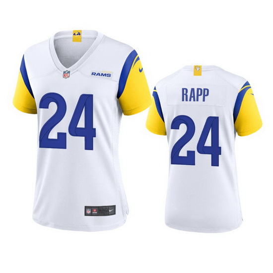 Women Los Angeles Rams #24 Taylor Rapp White Stitched Football Limited Jersey