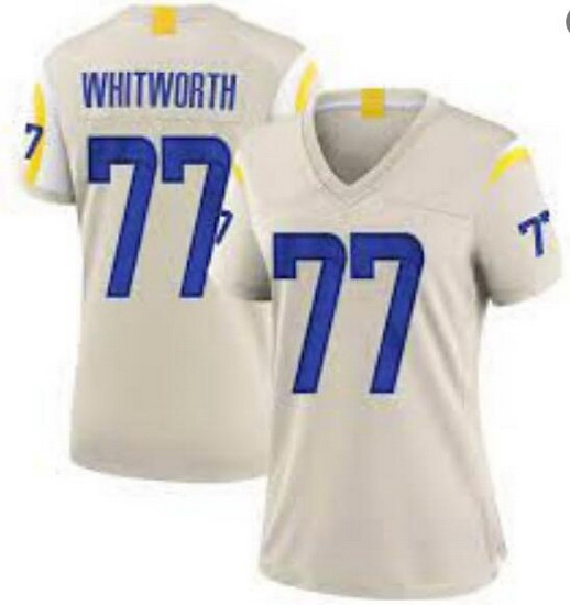 Women Nike Los Angeles Rams 77 Andrew Whitworth Bond Vapor Untouchable Limited Jersey