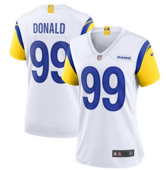 Women's Los Angeles Rams #99 Aaron Donald White Nike Royal Game Jersey