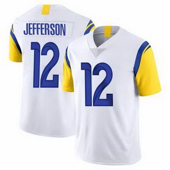 Men Nike Rams 12 Van Jefferson White Vapor Untouchable Limited Jersey