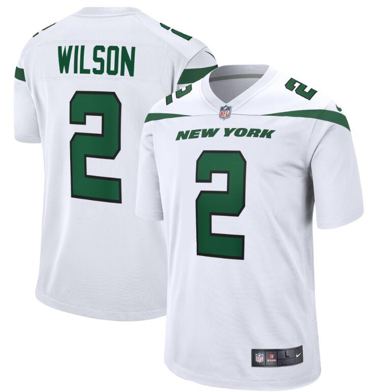 Men Nike New York Jets #2 Zach Wilson White Vapor Limited Jersey